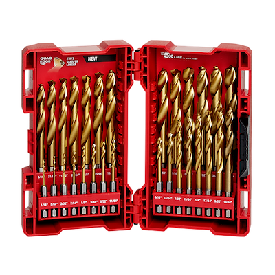 29 PC SHOCKWAVE™ RED HELIX™ Titanium Drill Bit Set
